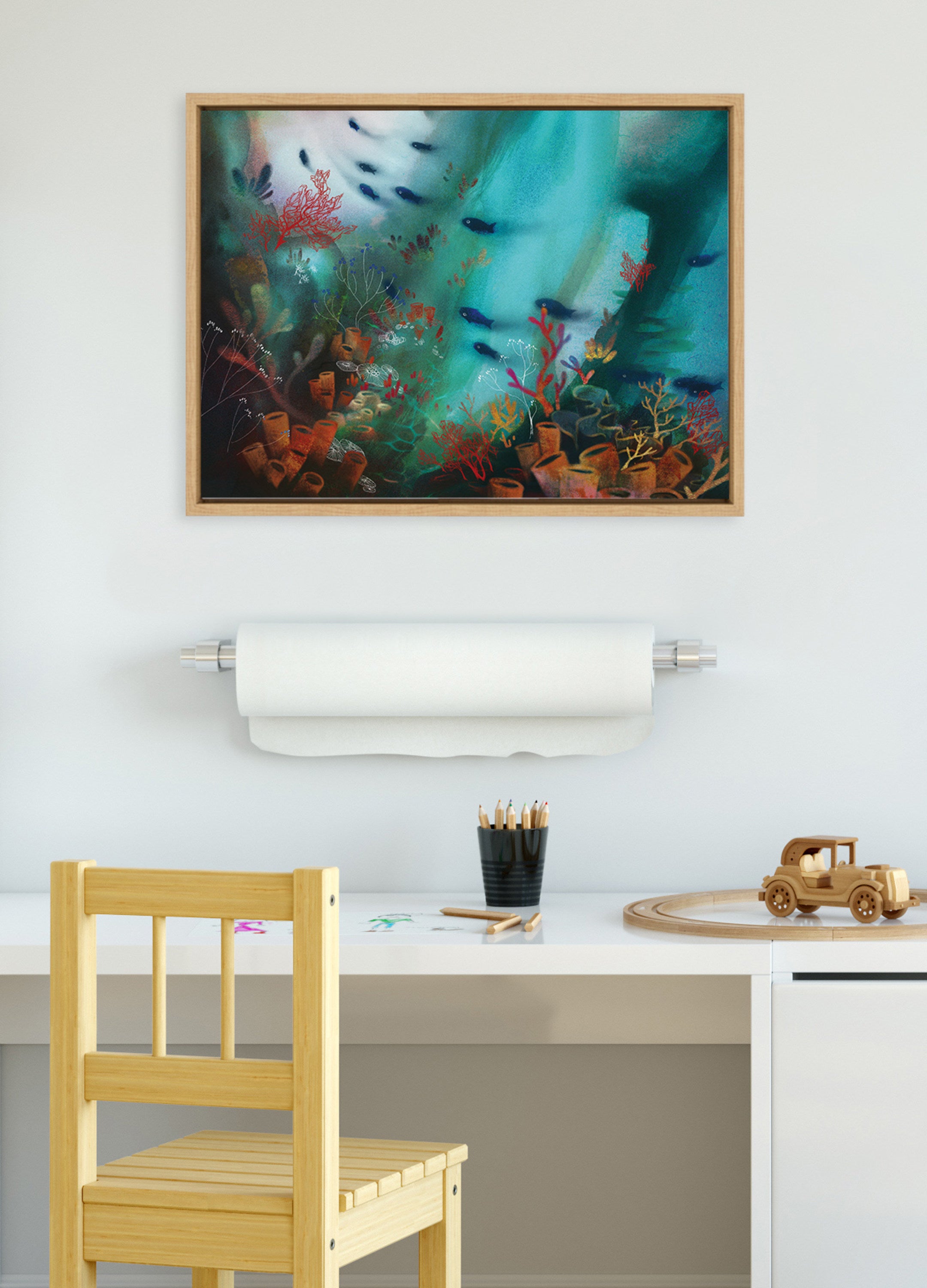 Framed Canvas Sylvie Natural 18x24 5