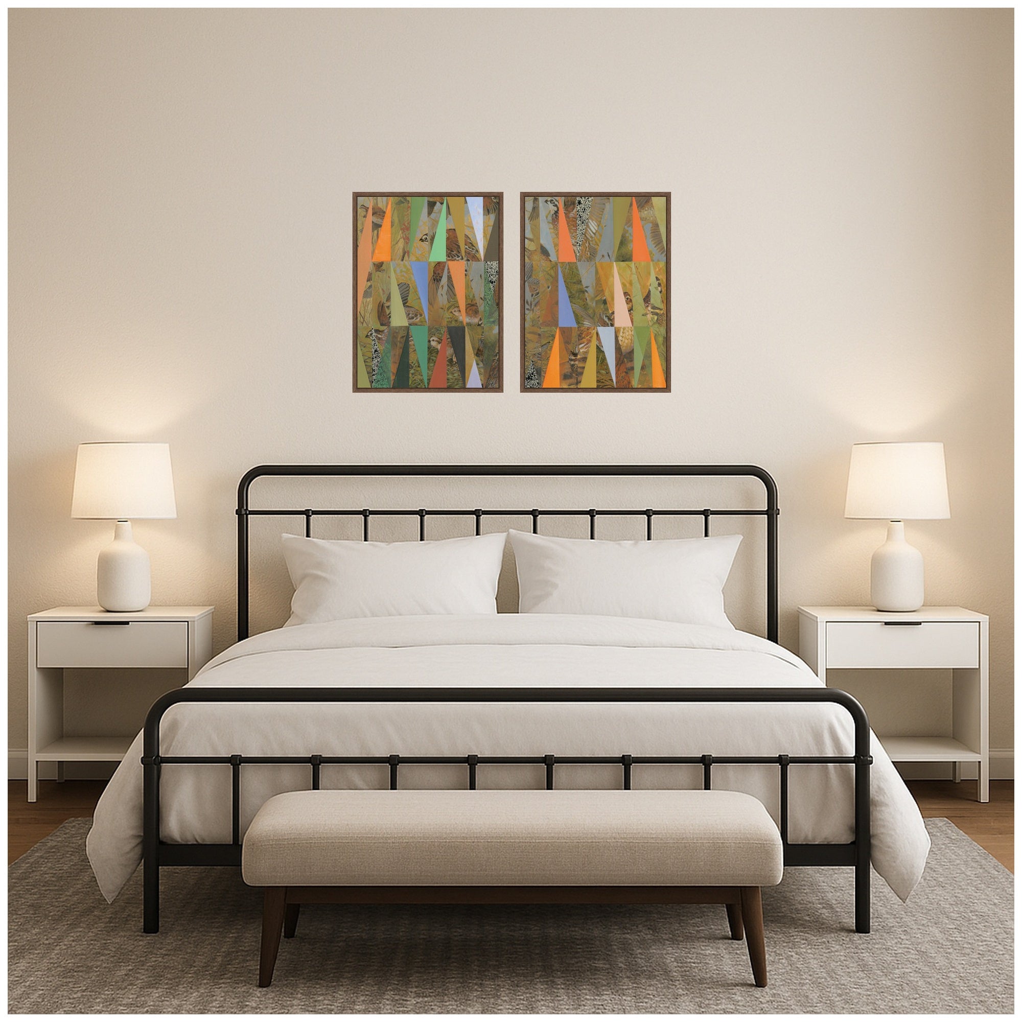 Art Set 2 Piece Set 18x24 Sylvie Walnut 5