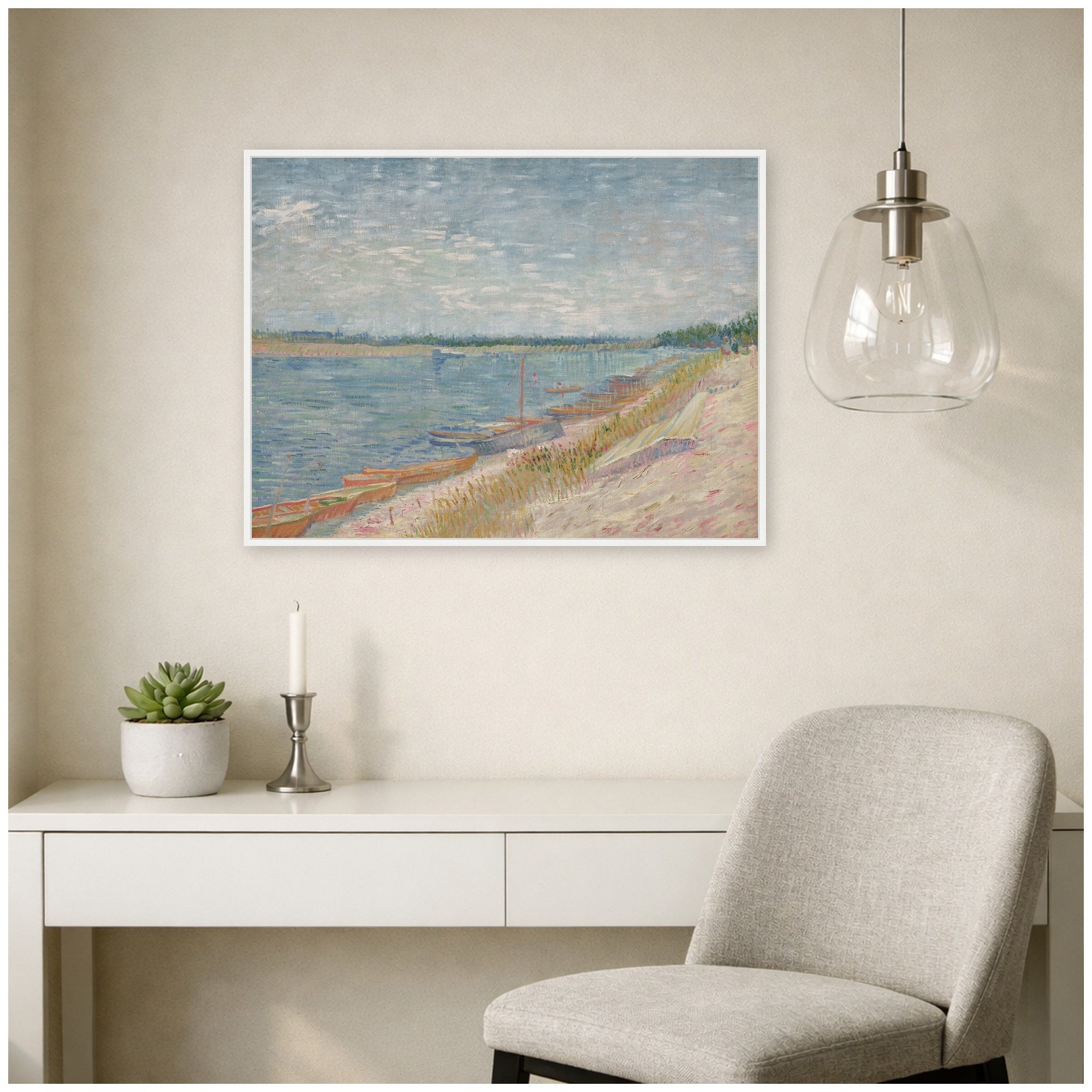 Framed Canvas Sylvie White 42x32 6