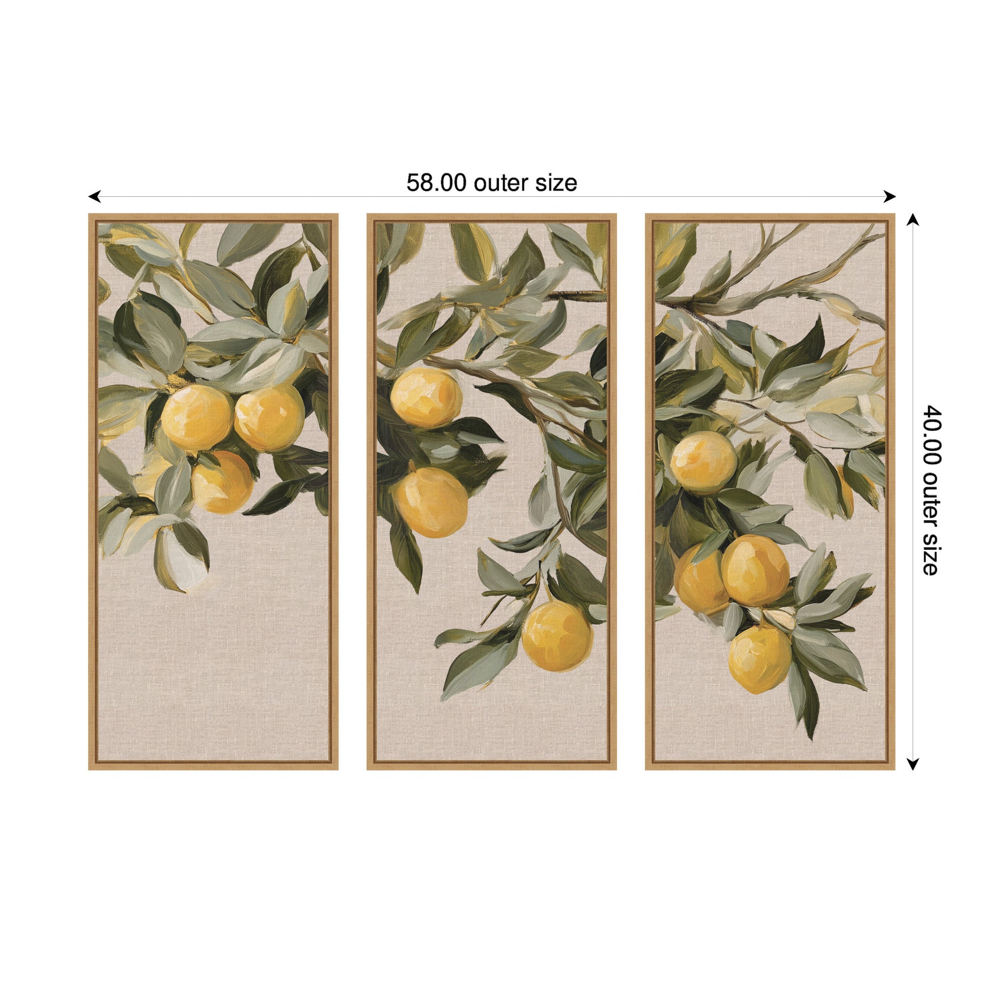 Art Set Sylvie Natural 3 Piece Set 18x40 2