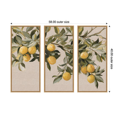 Art Set Sylvie Natural 3 Piece Set 18x40 2