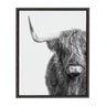 Sylvie Highland Cow Framed Canvas by Amy Peterson Art Studio