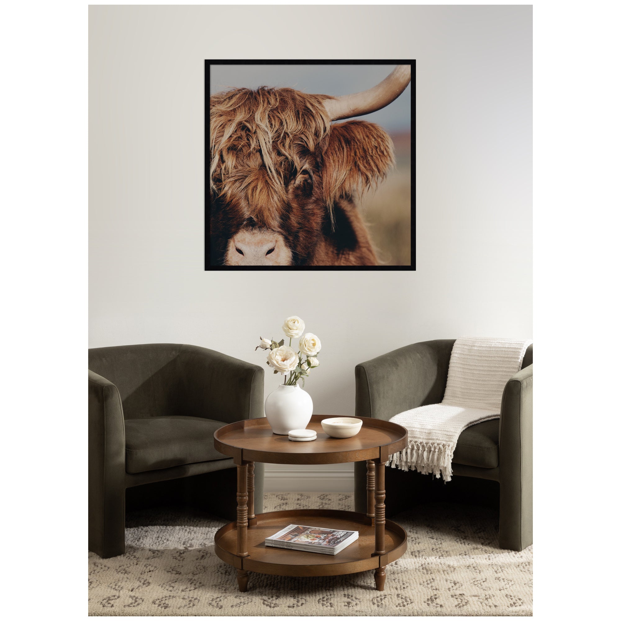Framed Art Svelte Noir Black 33x33 6