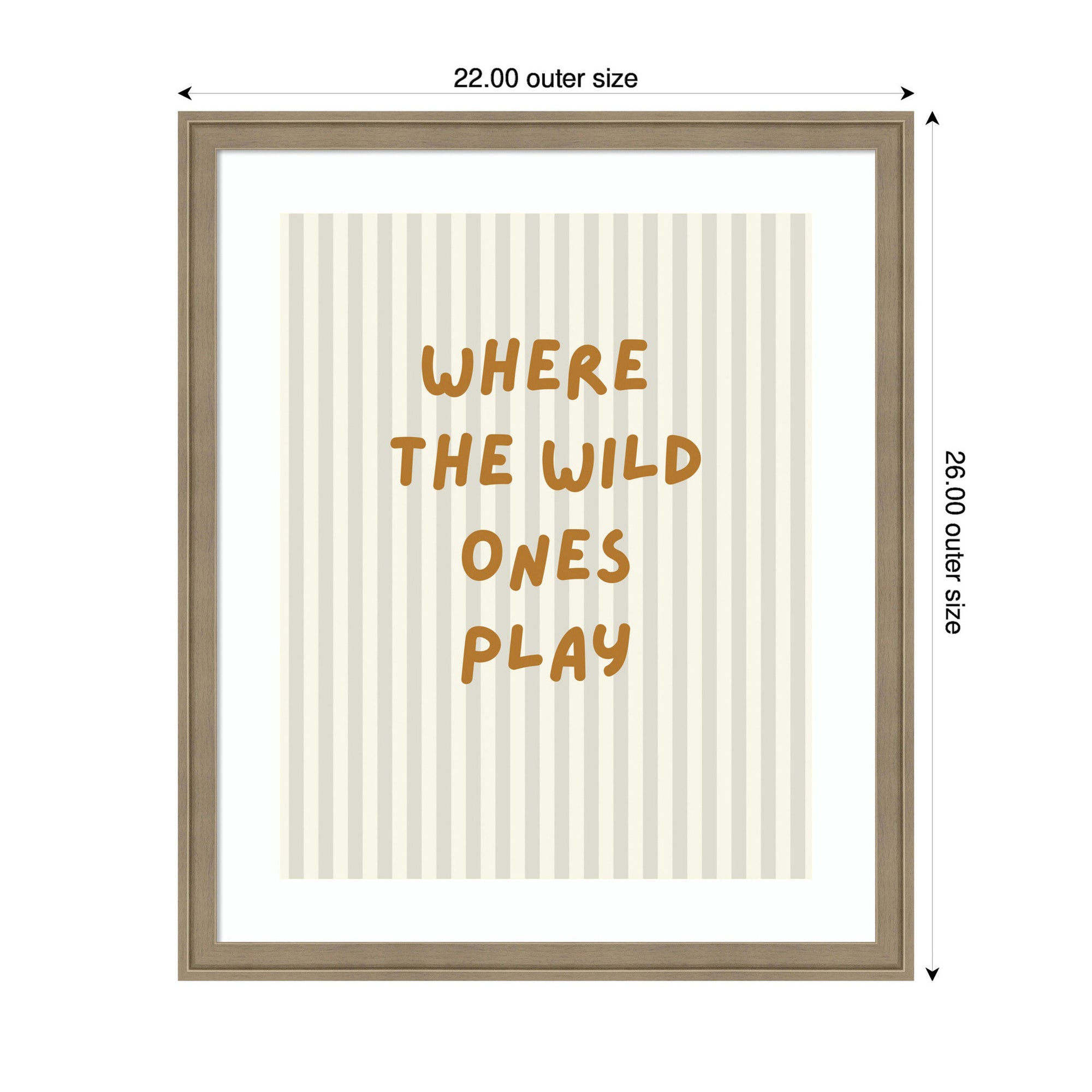 Where the Wild Ones Play Striped by Laura Moss Framed Wall Art Print
