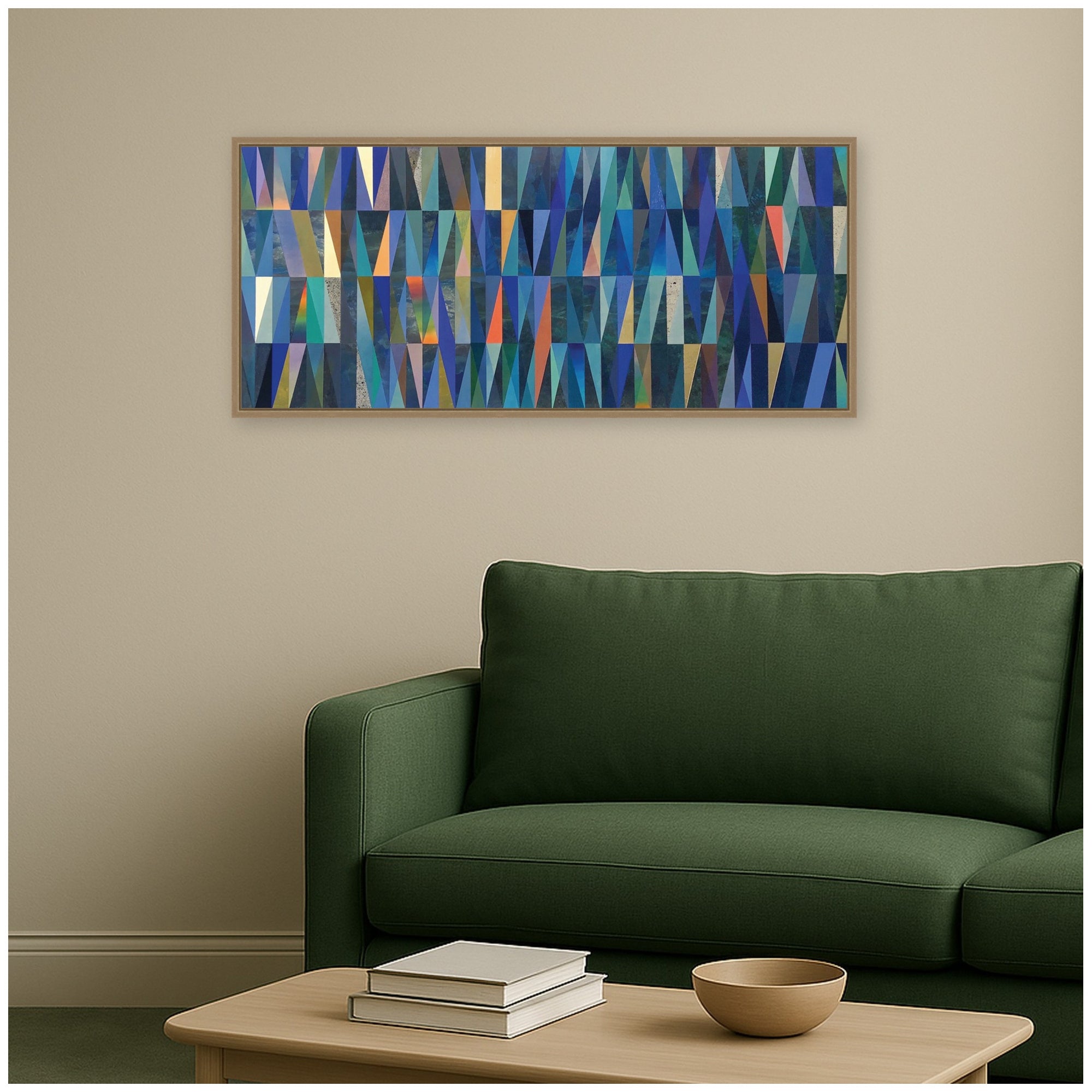 Framed Canvas 40x18 Sylvie Dark Gold 5