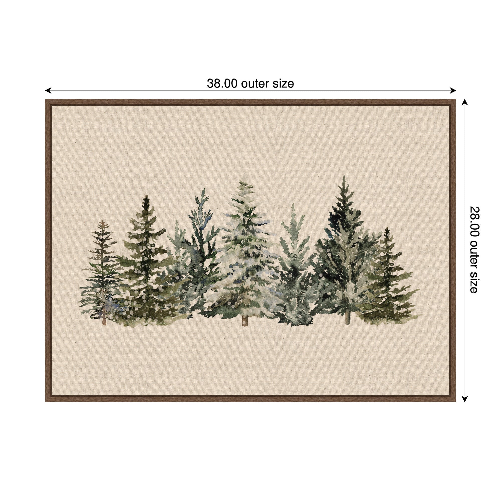 Framed Canvas Sylvie Walnut 38x28 2