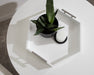 Single Tray White Silver 18x18 8
