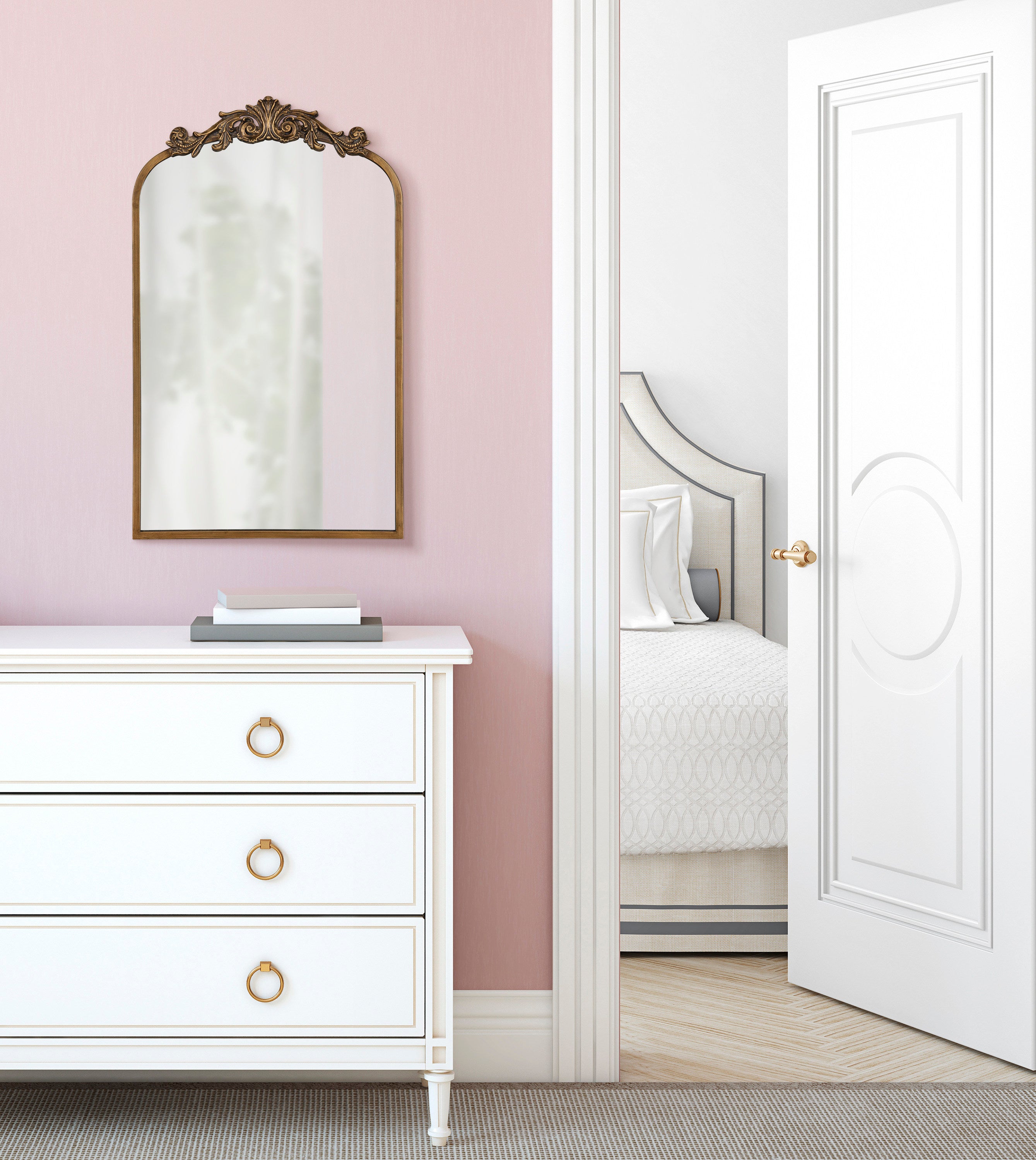 Arch Mirror 19x31 Gold 7