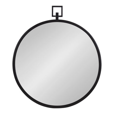 Round Mirror Black 24x28 2