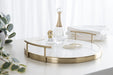 Serving Tray Gold 14" Diameter 7