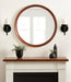 Round Mirror Dark Brown 30" Diameter 7