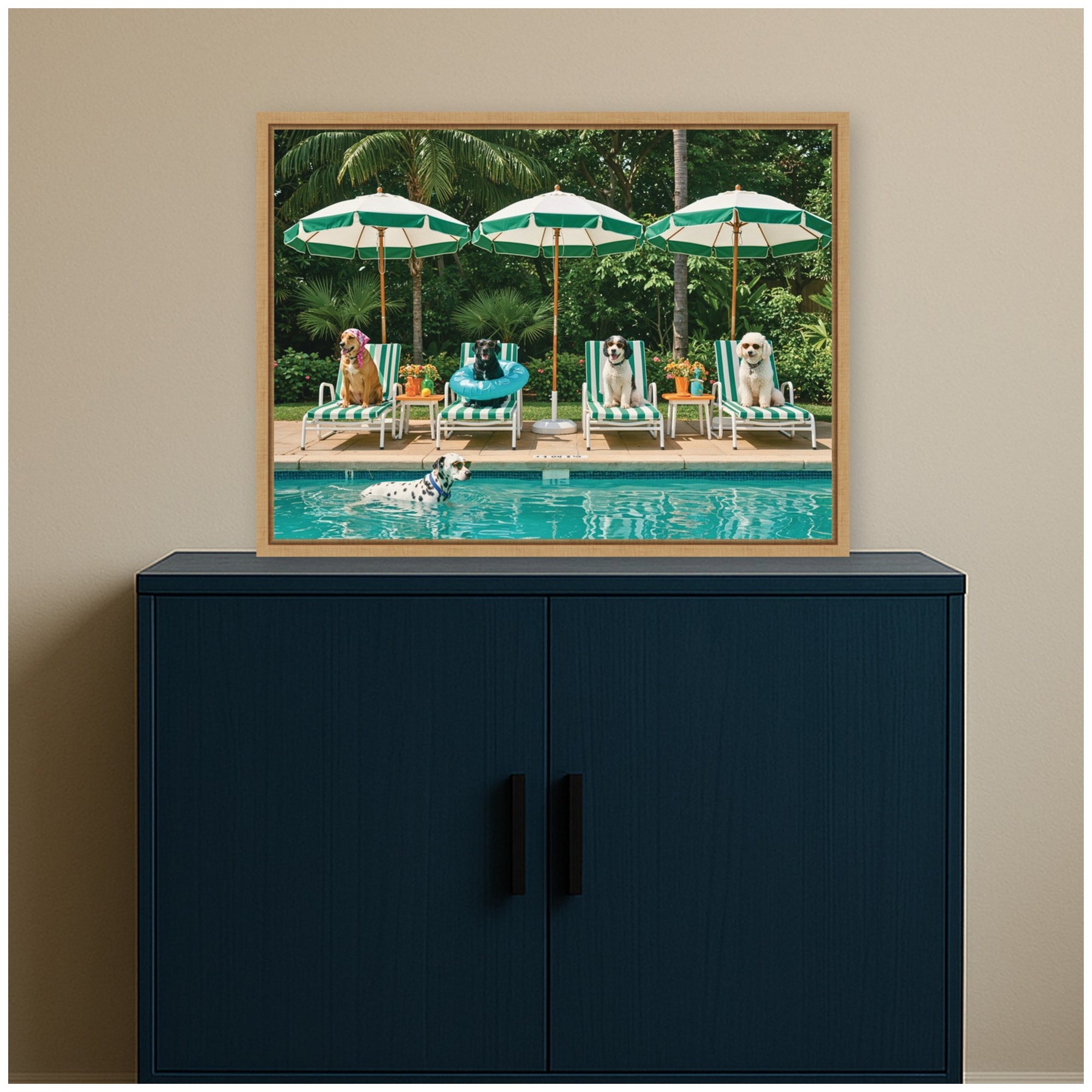Framed Canvas Sylvie Natural 24x18 5