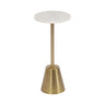 Tira Round Marble and Metal Side Table