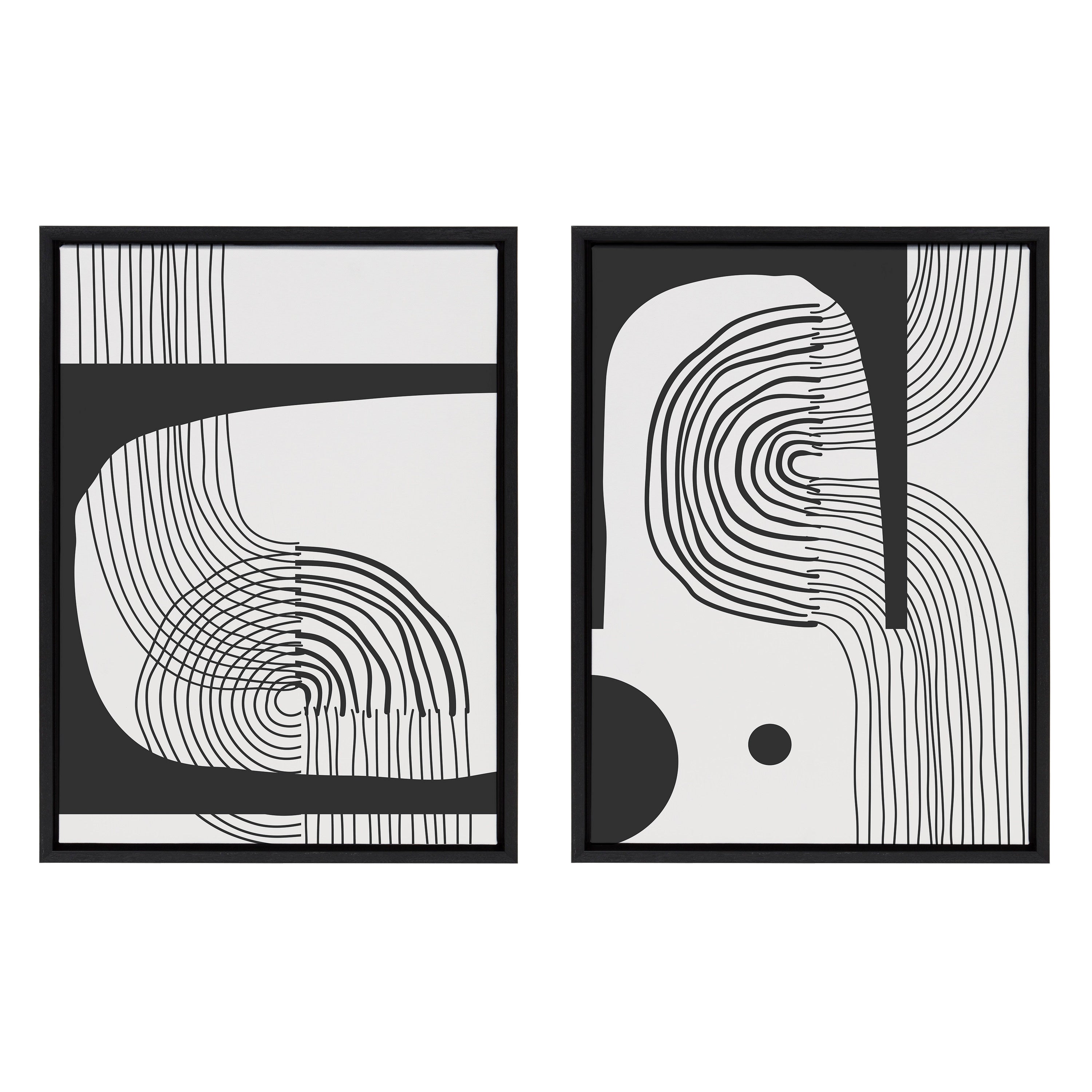 Art Set 2 Piece Set 18x24 Sylvie Black 2