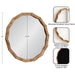 Round Mirror Rustic Brown 26x26 2