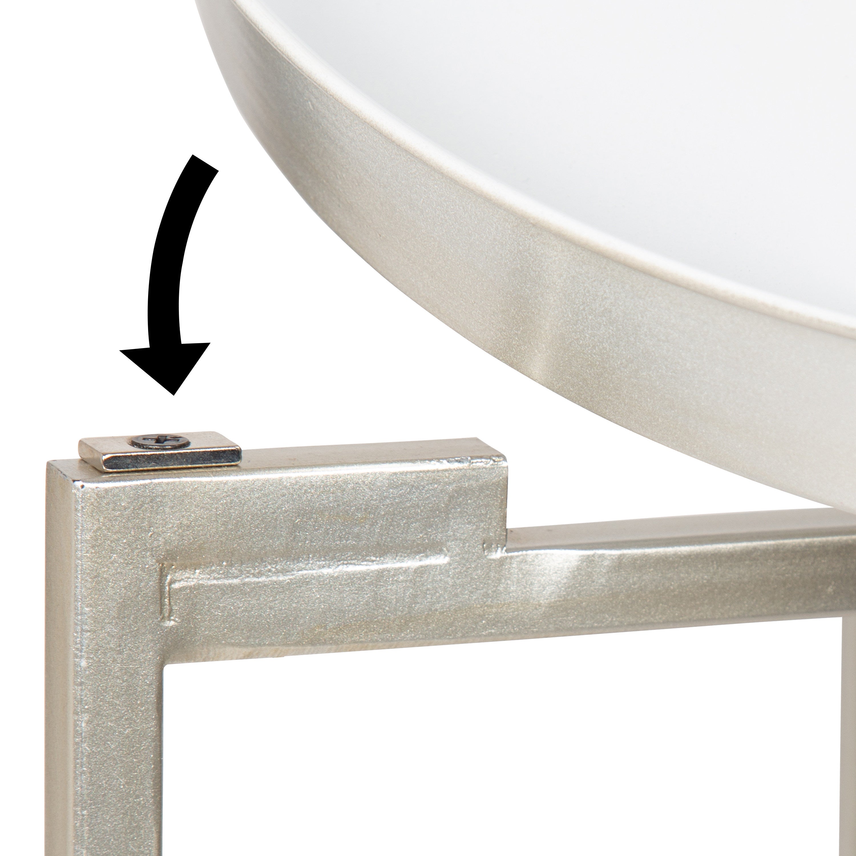 Tea Table Silver White 14x14x26 5