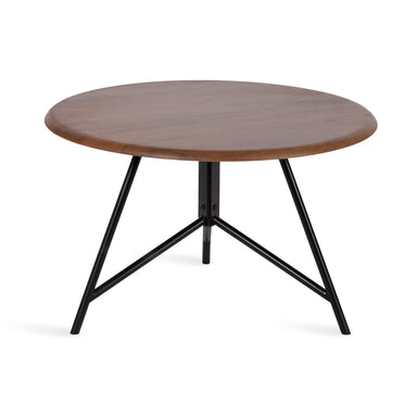 Coffee Table Walnut Brown Black 28x28x18 1