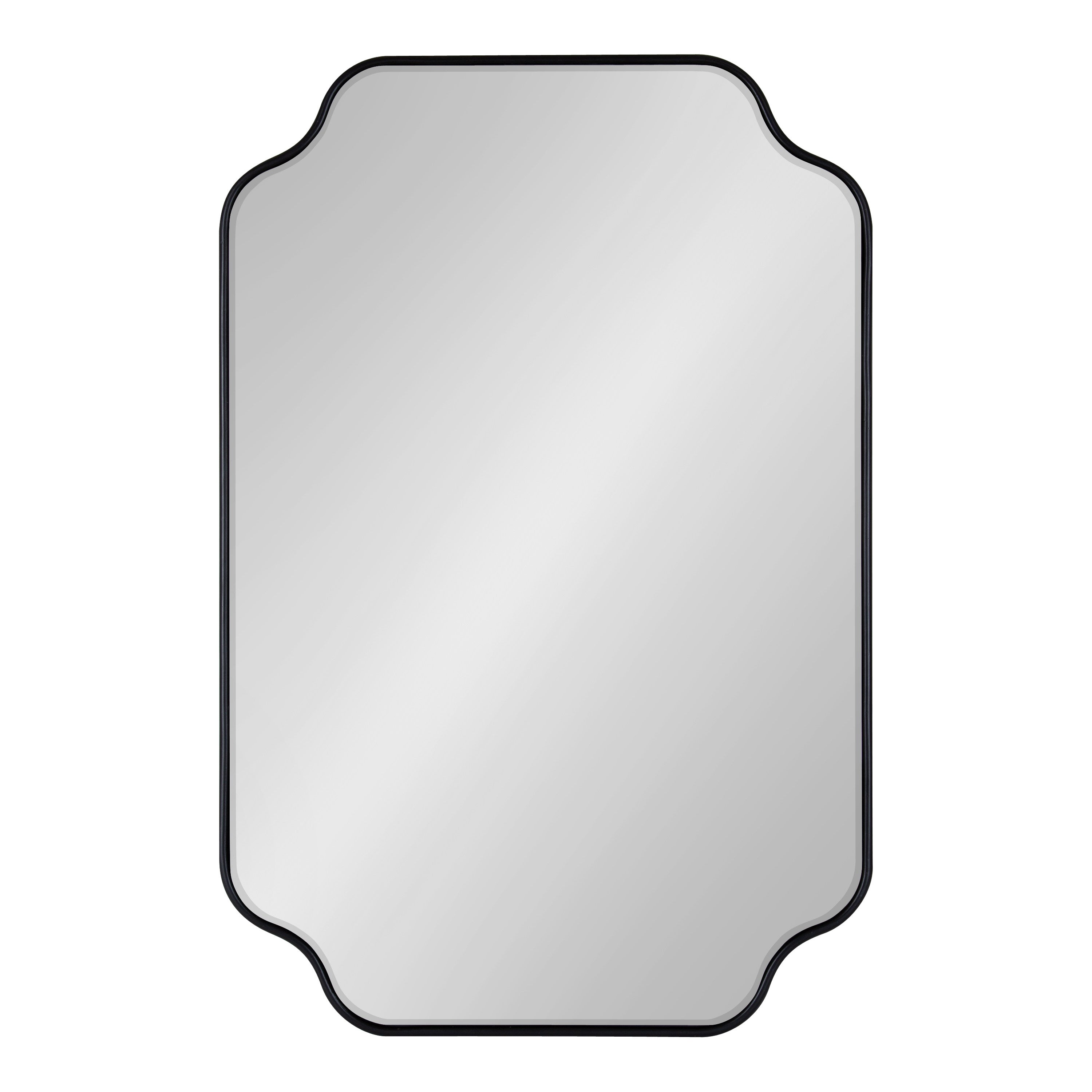 Scallop Mirror 24x36 Black 2