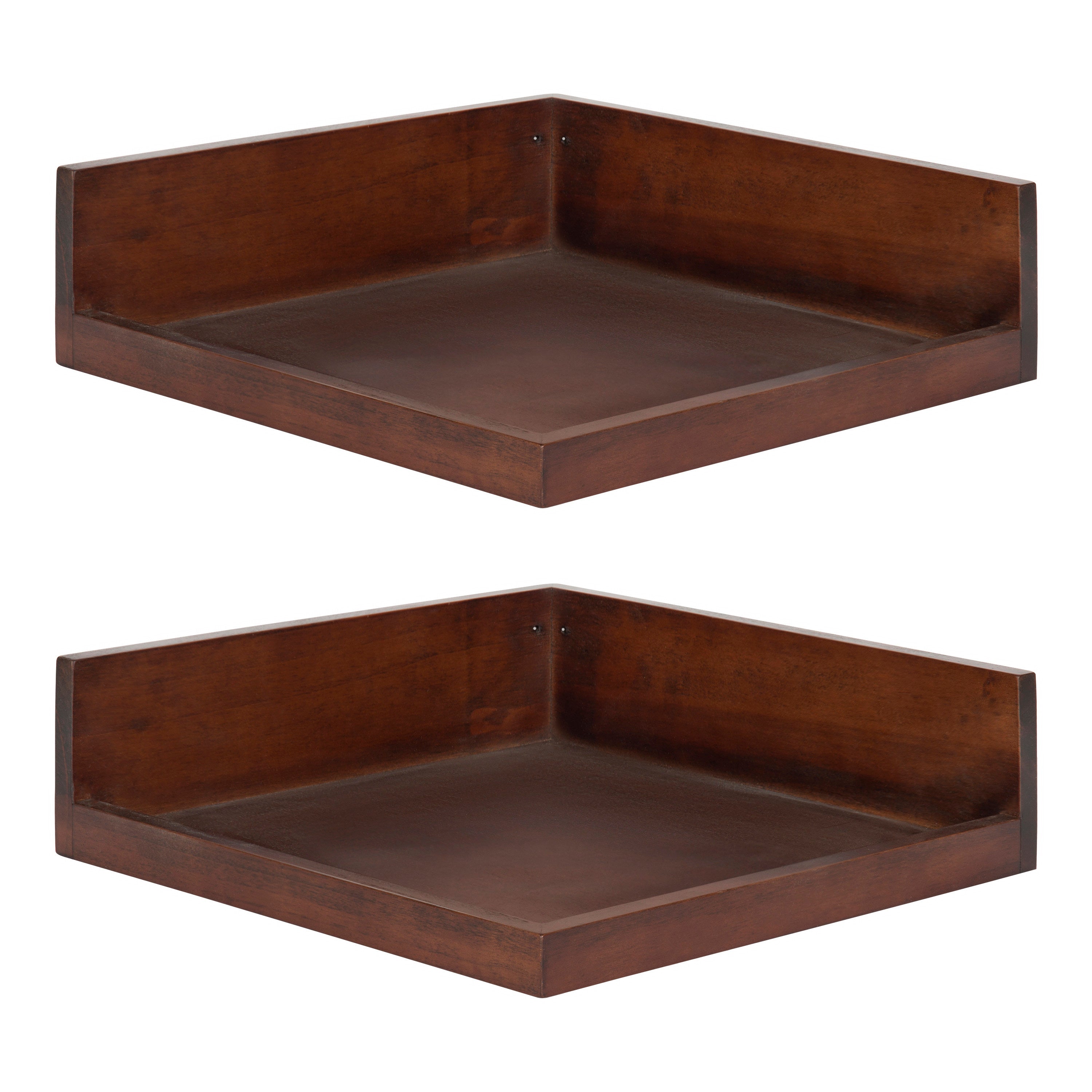 Levie Floating Corner Wood Wall Shelf Set