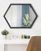 Hexagon Mirror Black 22x31 7