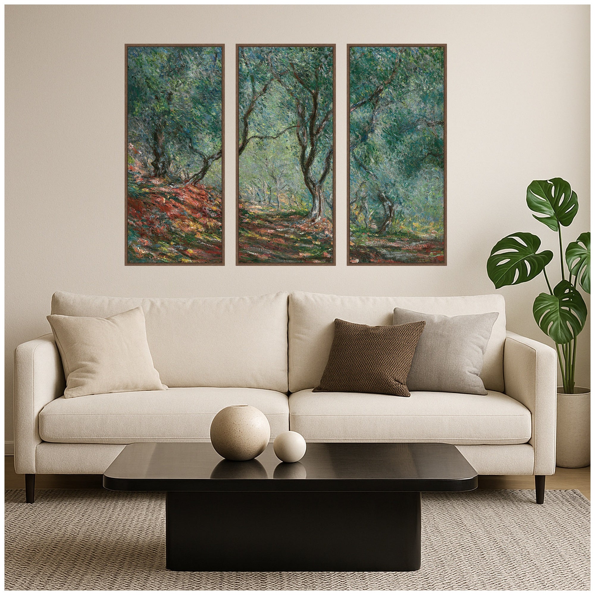 Art Set 3 Piece Set 18x40 Sylvie Walnut 7