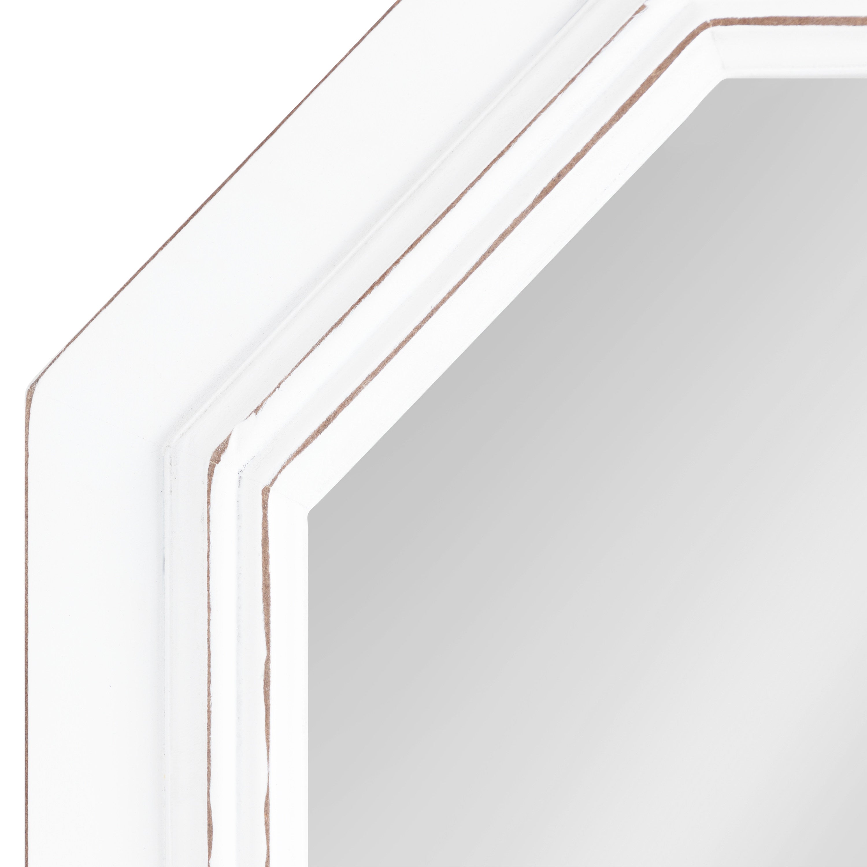 Octagon Mirror White 28x36 3
