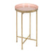 Tea Table Gold Pink 14x14x26 1