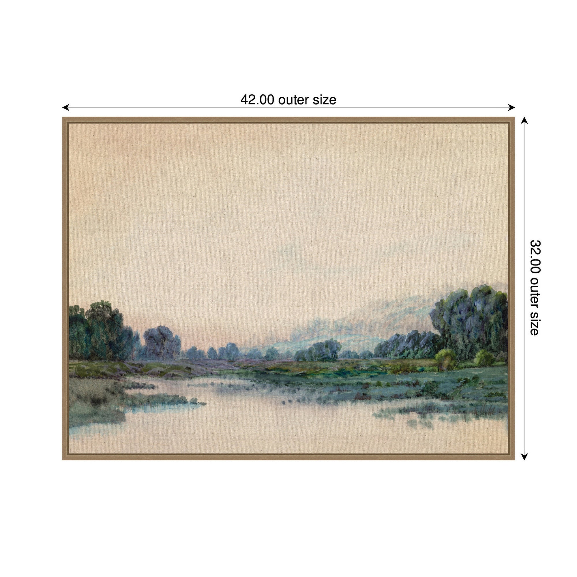 Framed Canvas Sylvie Dark Gold 42x32 2