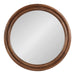 Round Mirror Walnut Brown 26" Diameter 5