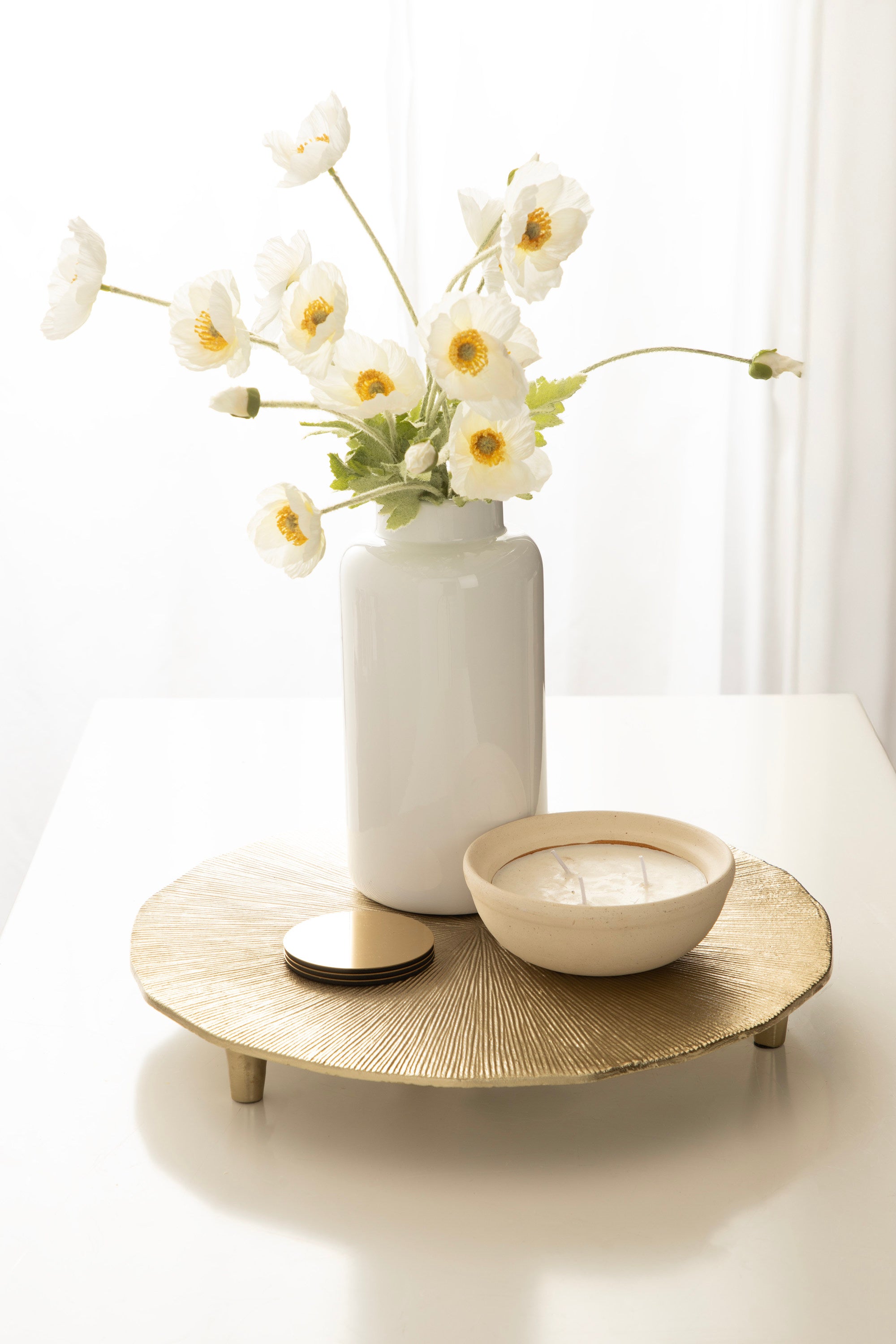 Serving Tray Gold 16" diameter 7