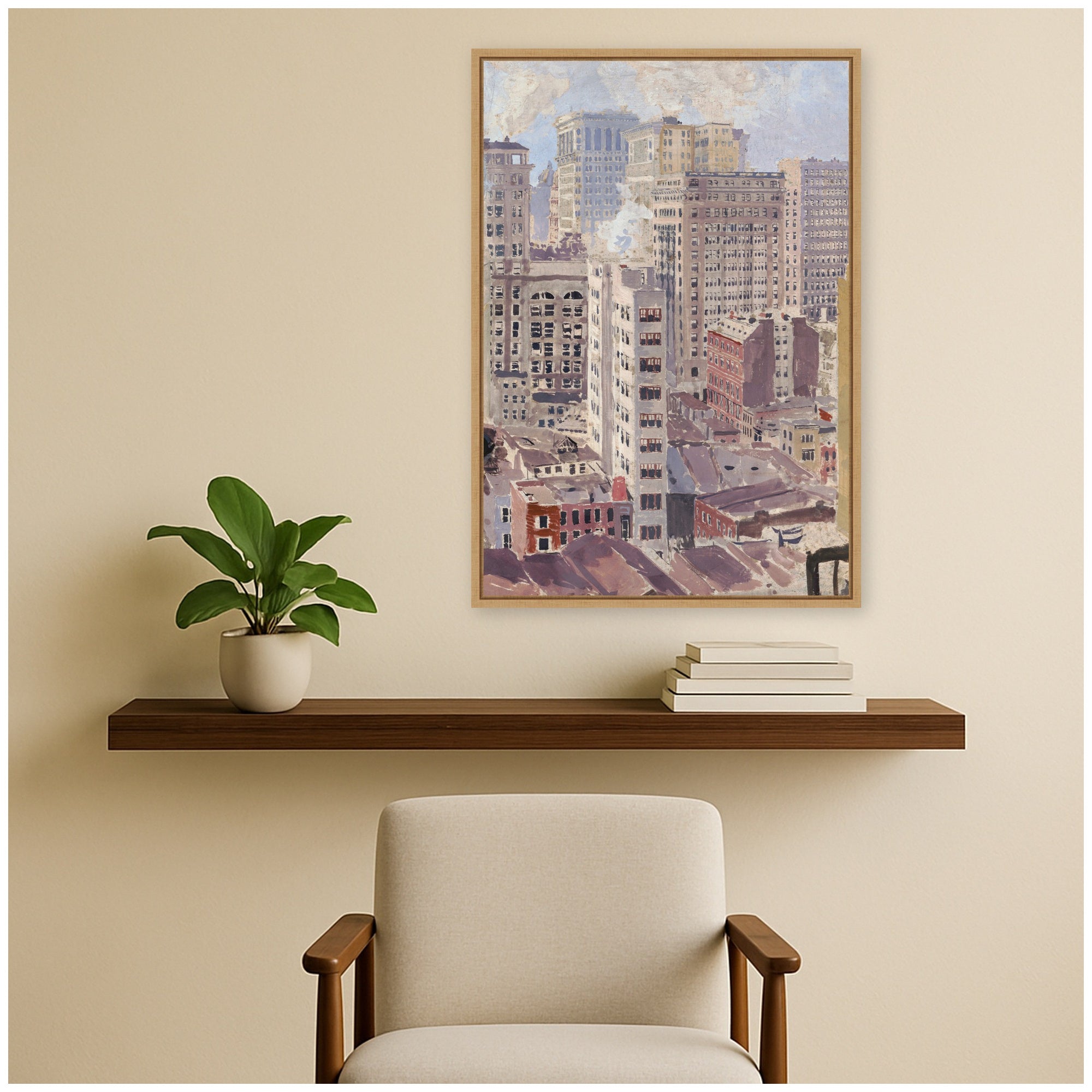 Framed Canvas Sylvie Natural 23x33 5