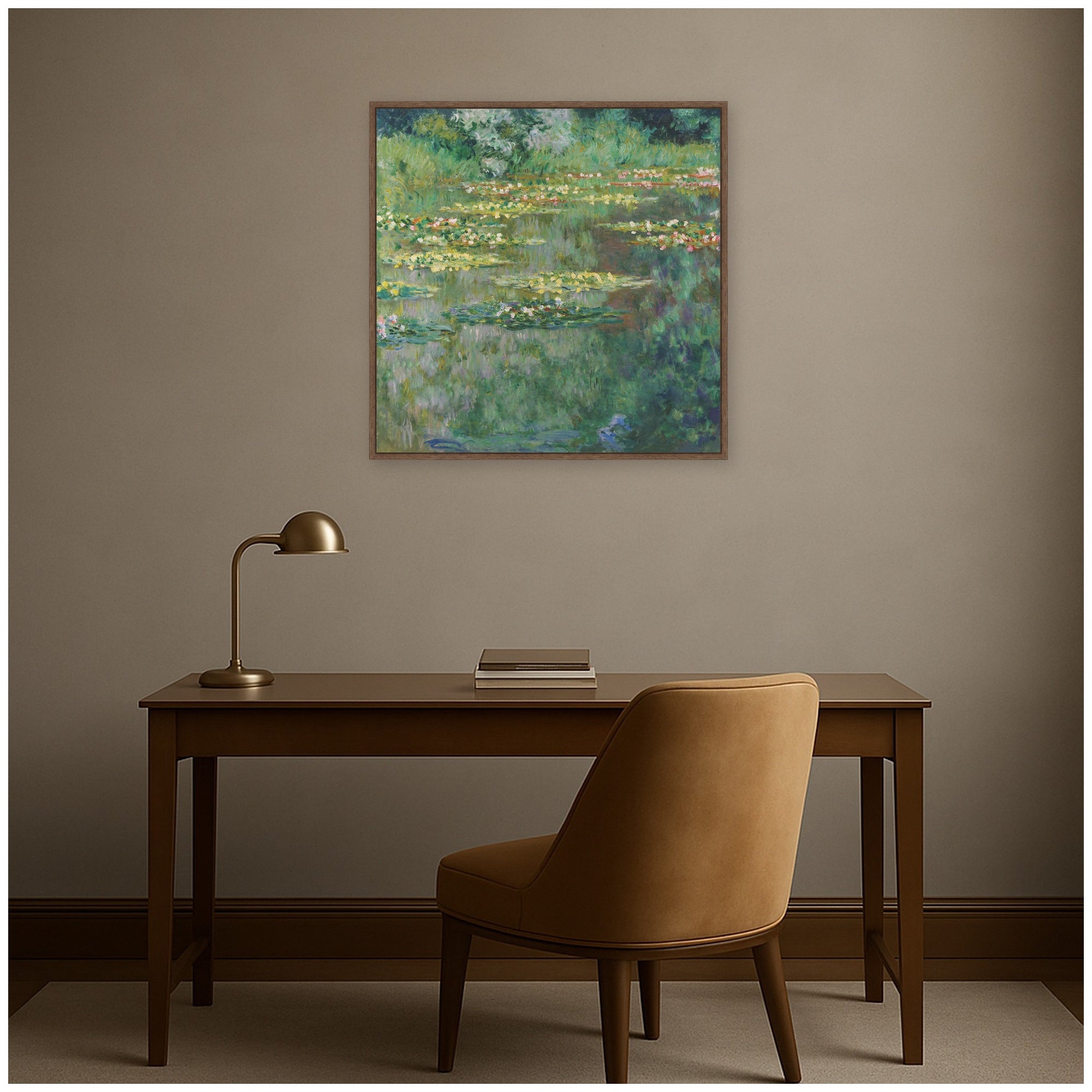 Framed Canvas 30x30 Sylvie Walnut 5