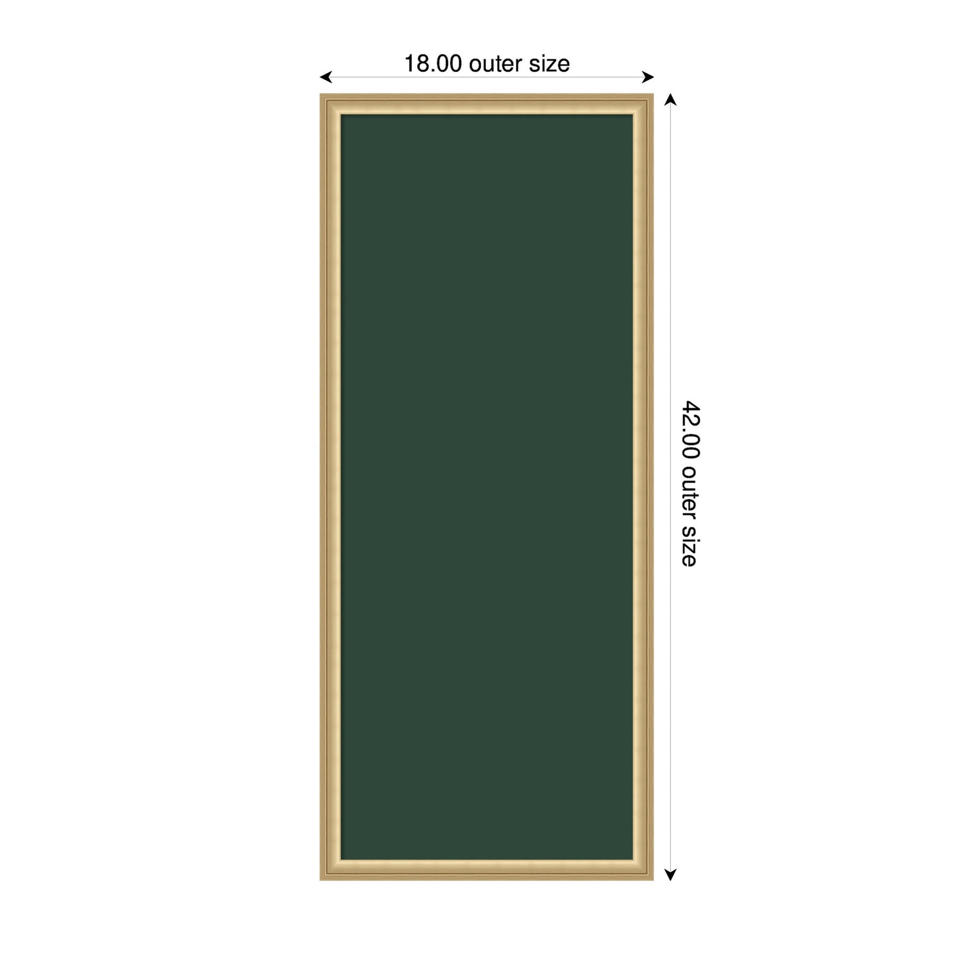 Framed Fabric Pinboard Deep Forest Moss Green Wall Organization