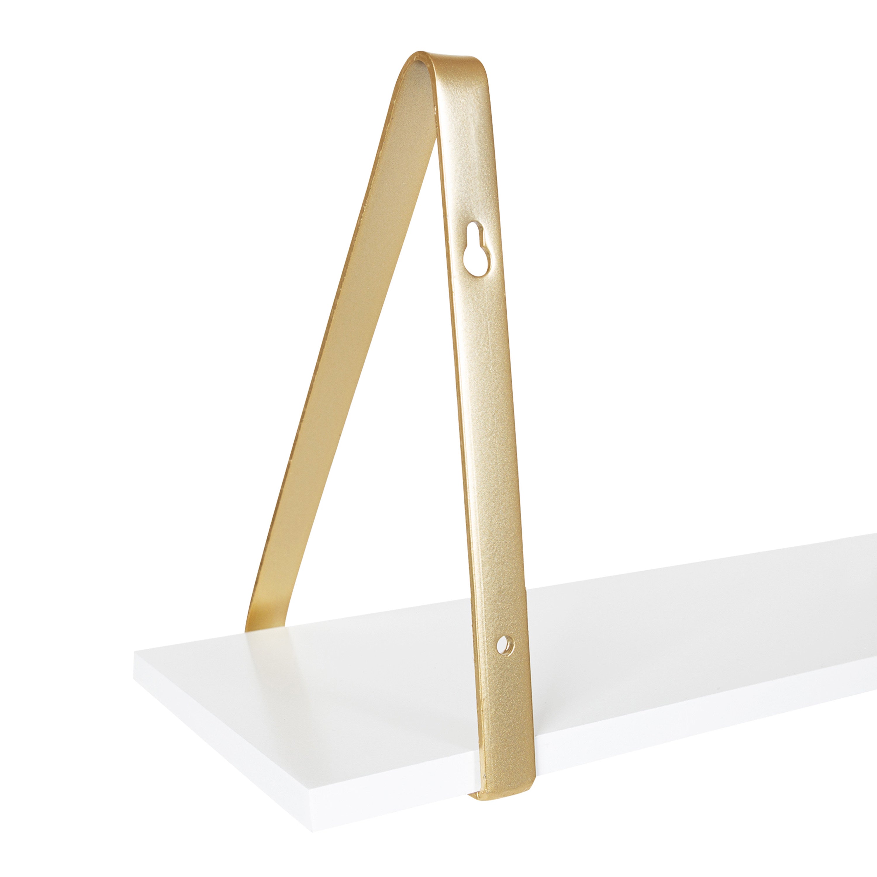 Floating Shelf White Gold 2 Pk-28" 4
