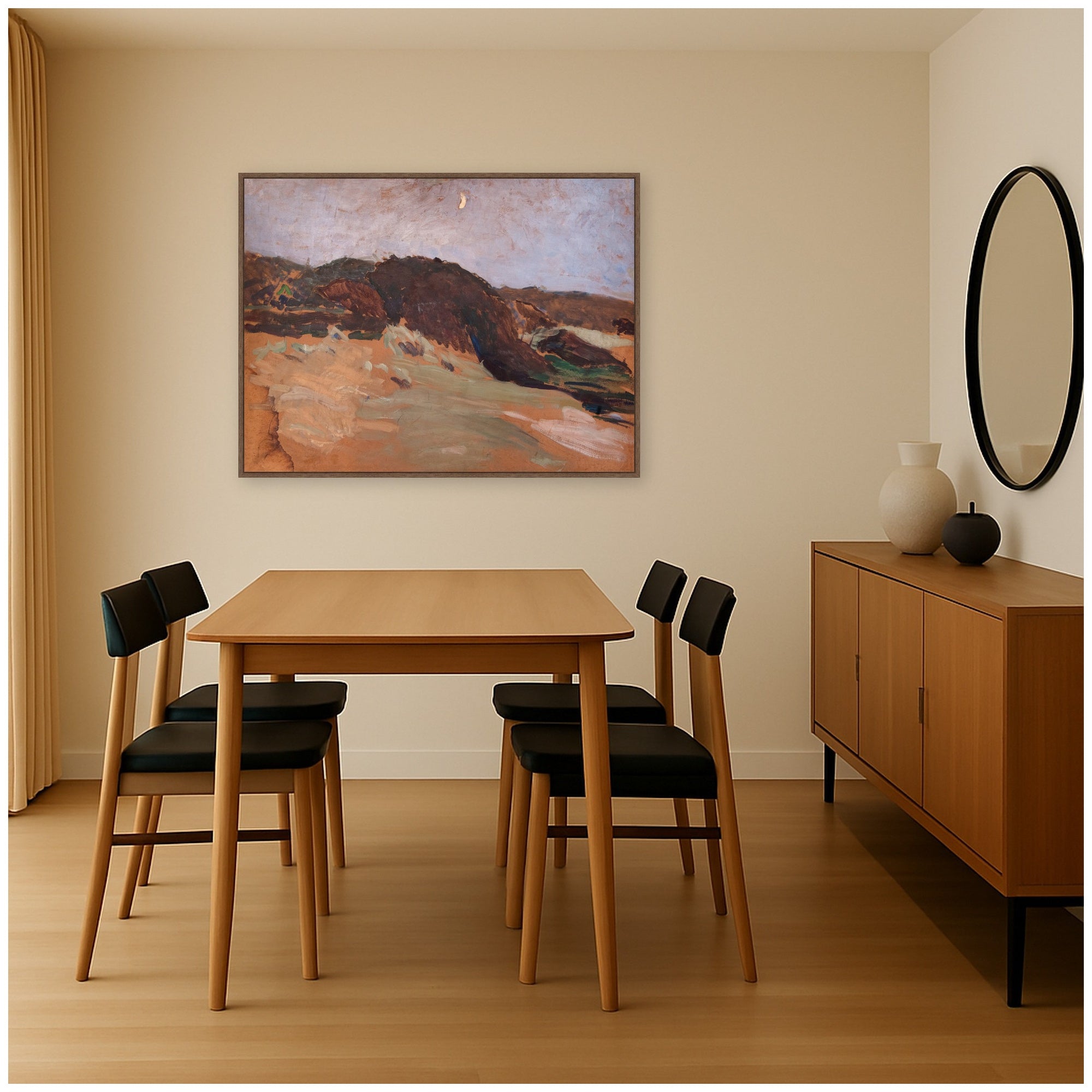 Framed Canvas 42x32 Sylvie Walnut 6