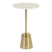 Side Table White Gold 14x14x24 1