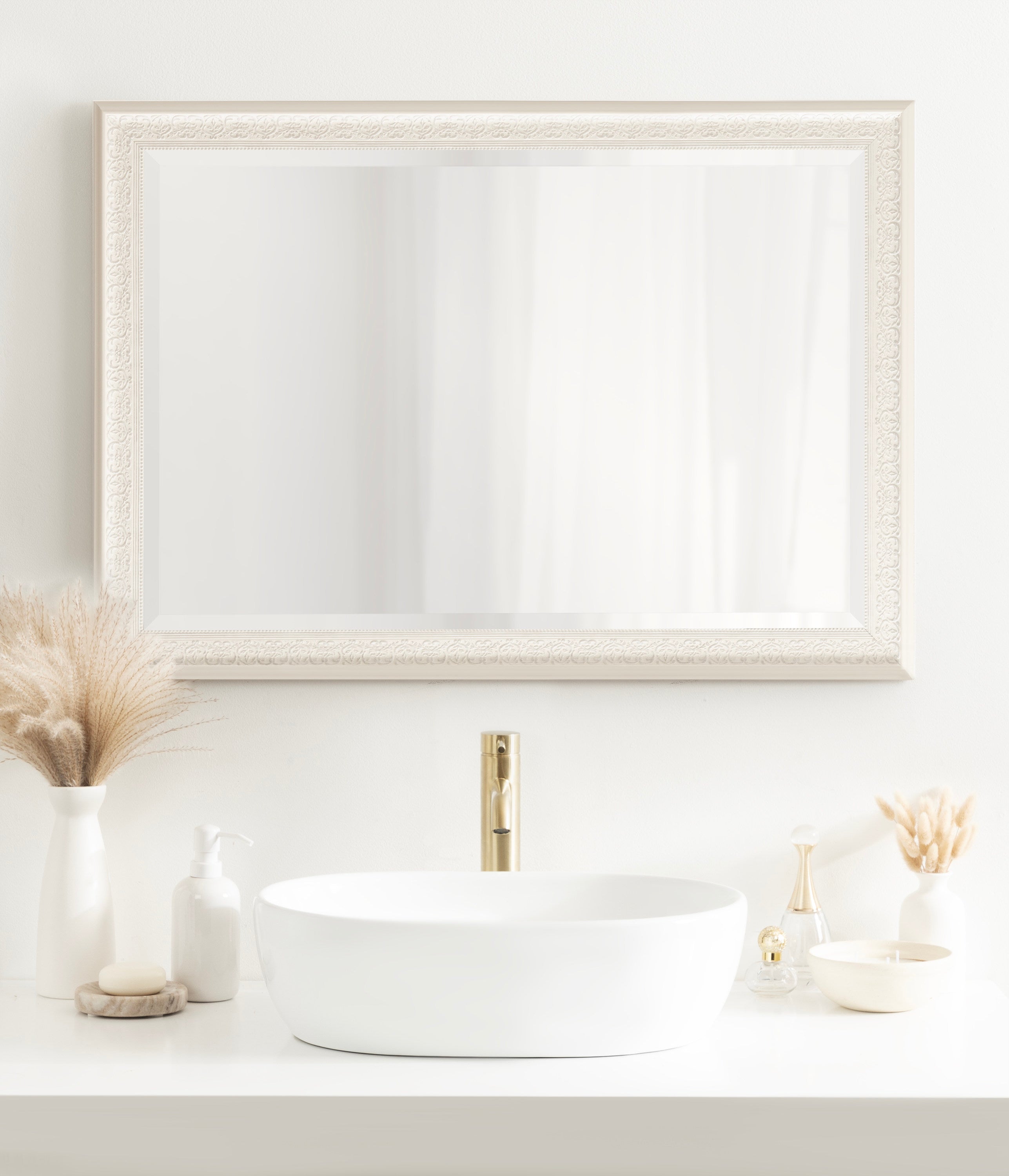 Rectangle Mirror White 28.5x40.5 7
