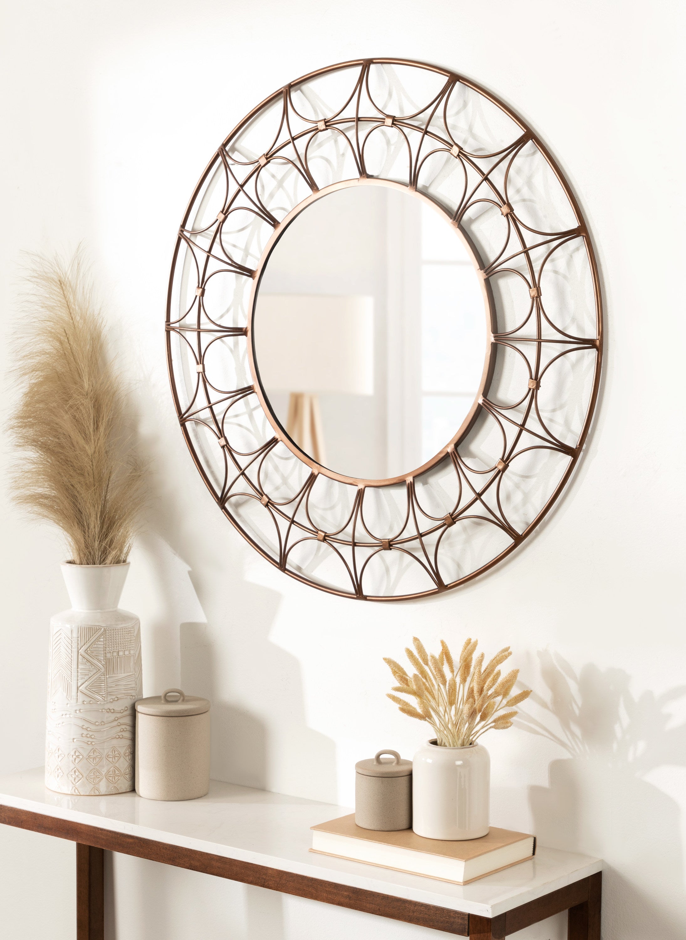 Decorative Mirror Bronze 28" Diameter 6