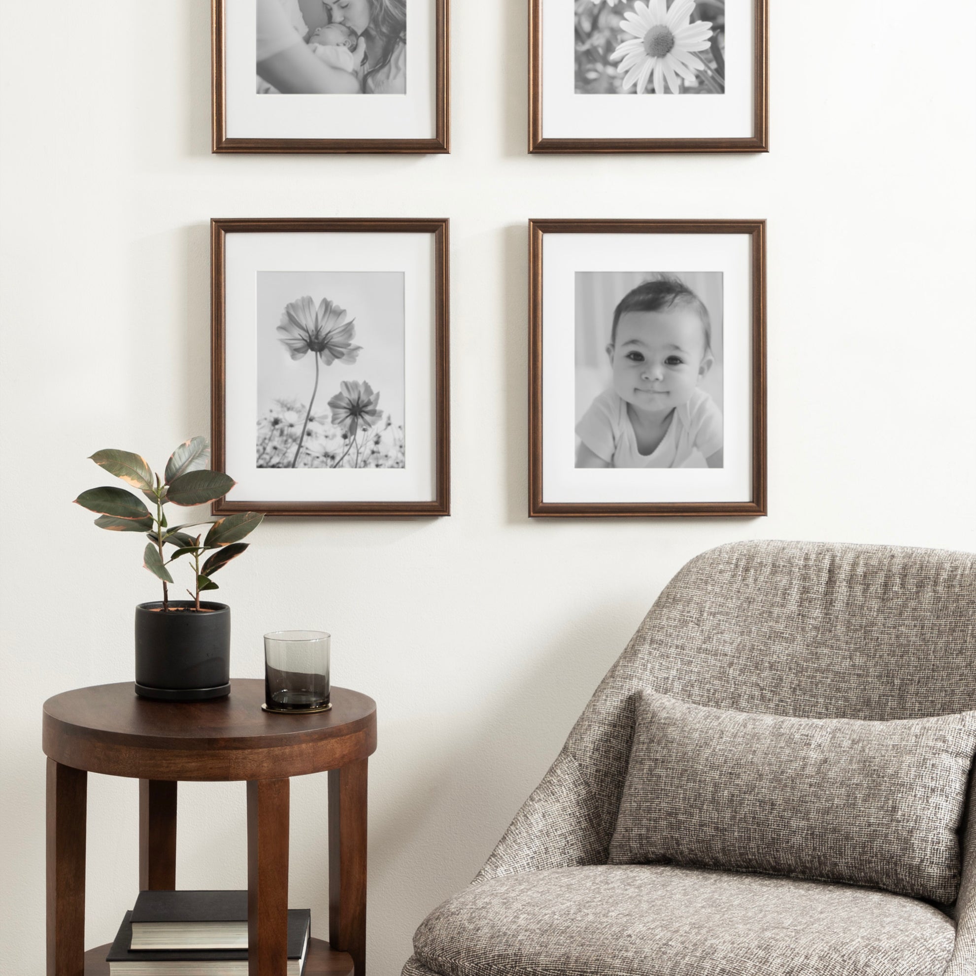 Wall Frame 11x14 matted to 8x10 Bronze 7