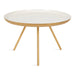 Coffee Table White Gold 25" Diameter 3