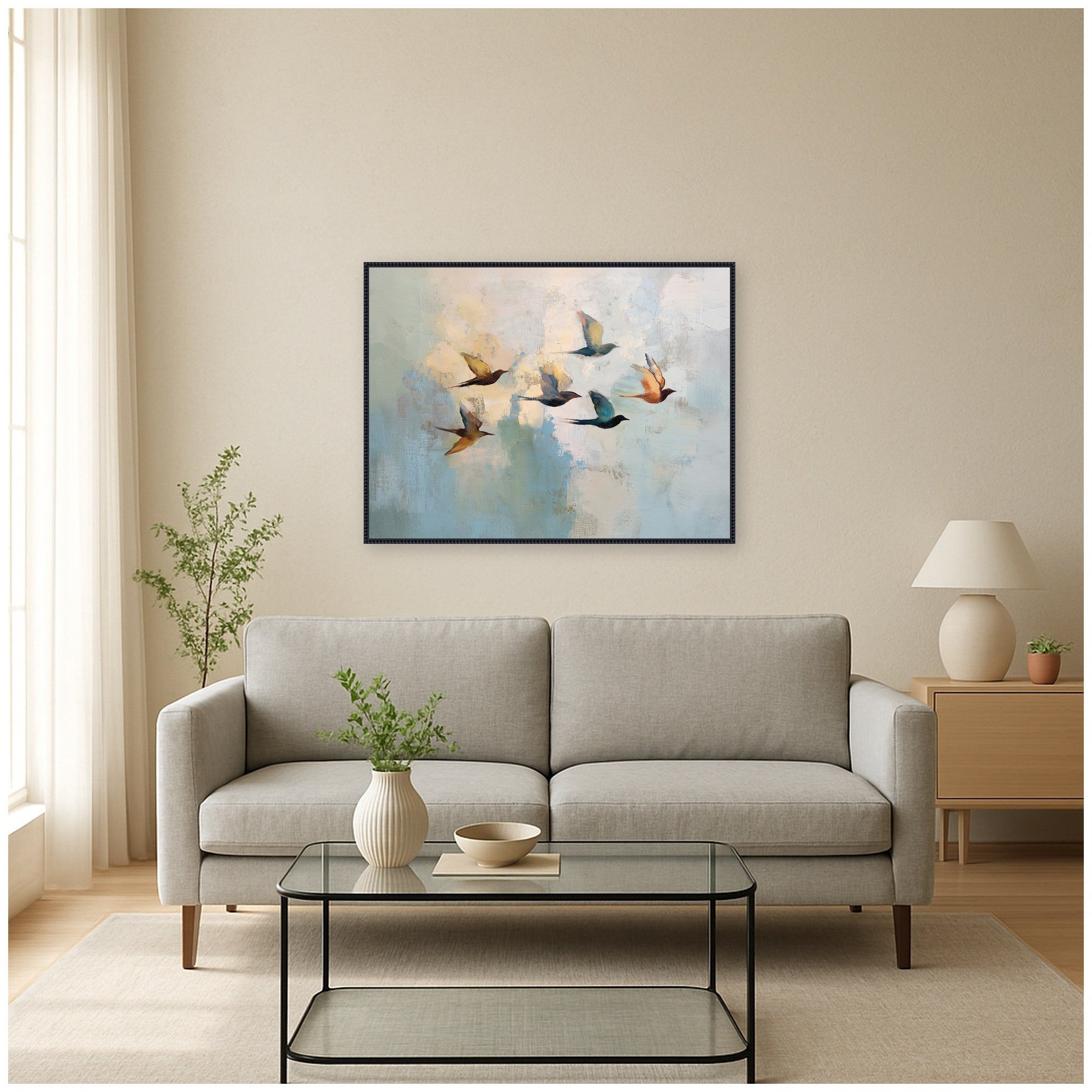Framed Canvas 42x32 Sylvie Beaded Black 5