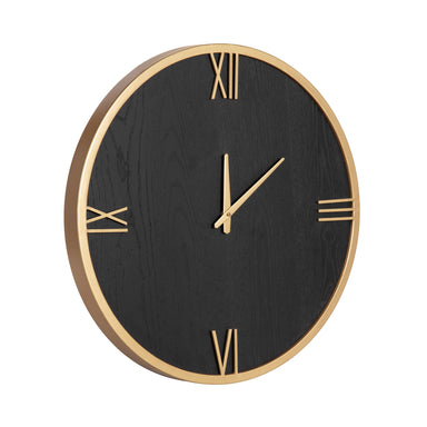 Wall Clock Black Gold 22x22 1