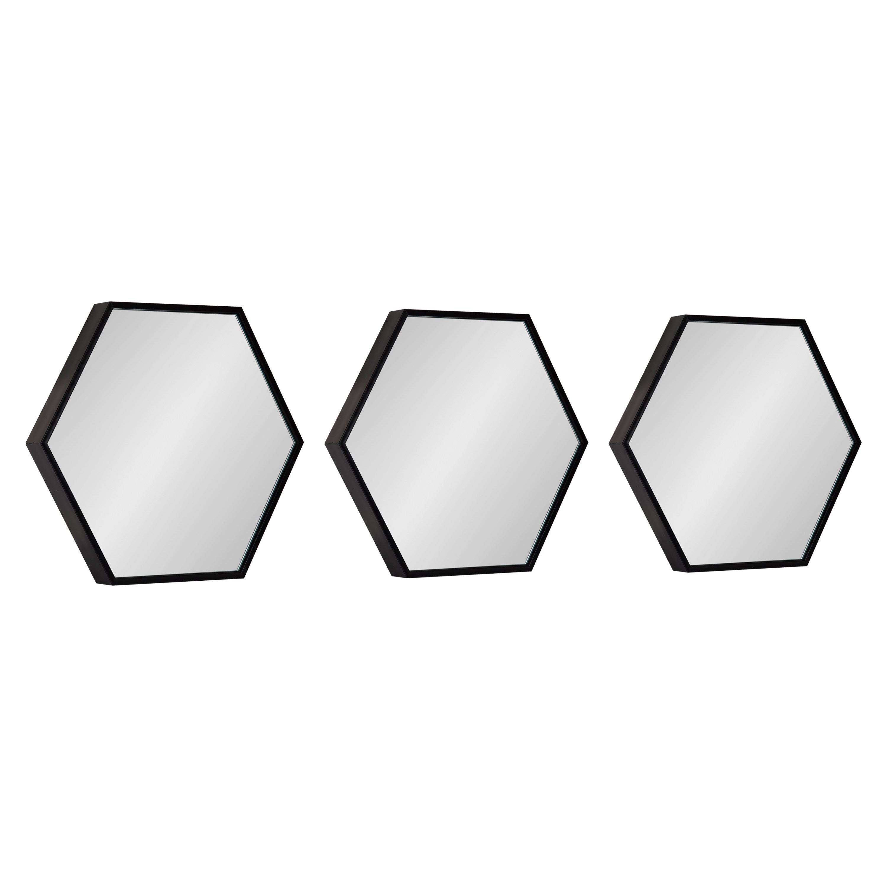 Mirror Set Black 3 Piece 14x16 1