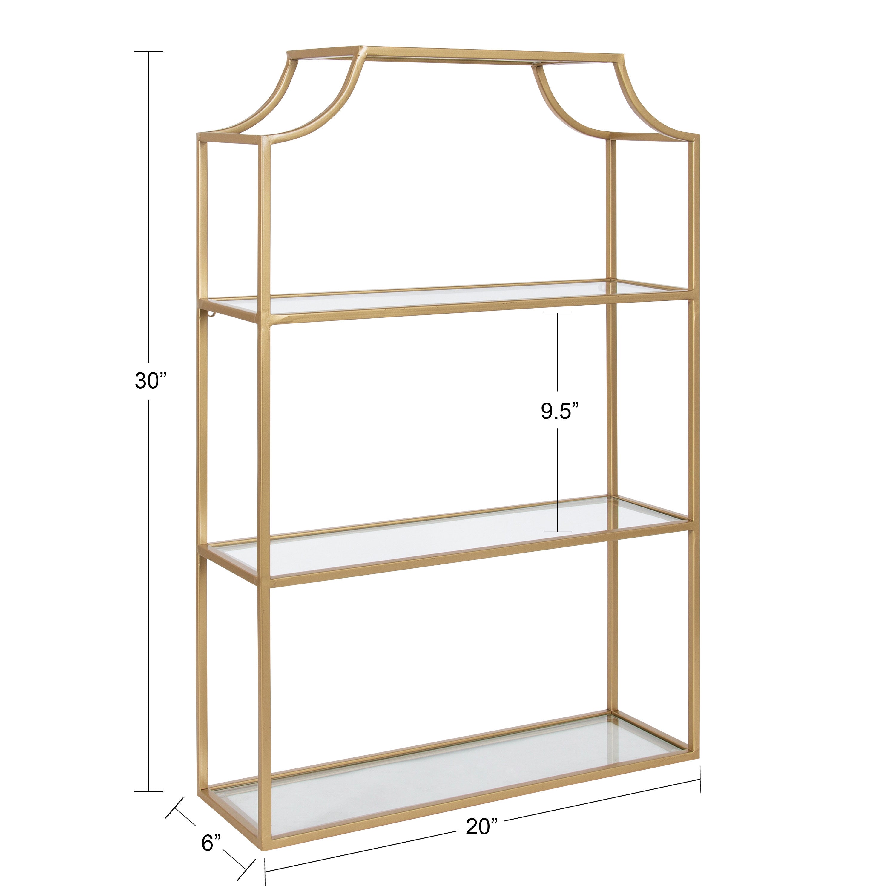 Accent Shelf Gold 21x30 2