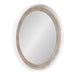 Round Mirror Rustic Brown White 26x26 1