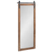 Rectangle Mirror Rustic Brown 18x50 1
