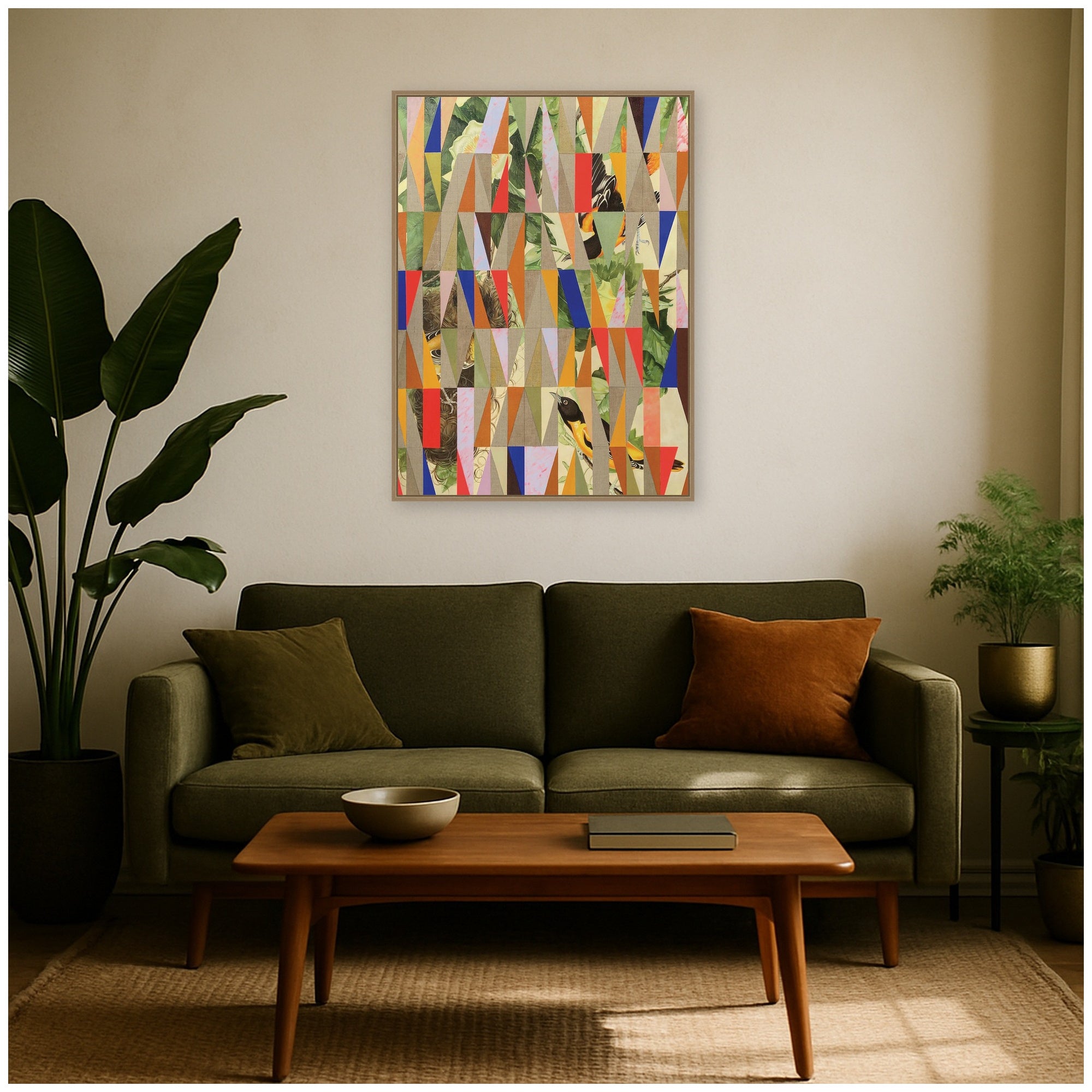 Framed Canvas 28x38 Sylvie Dark Gold 5