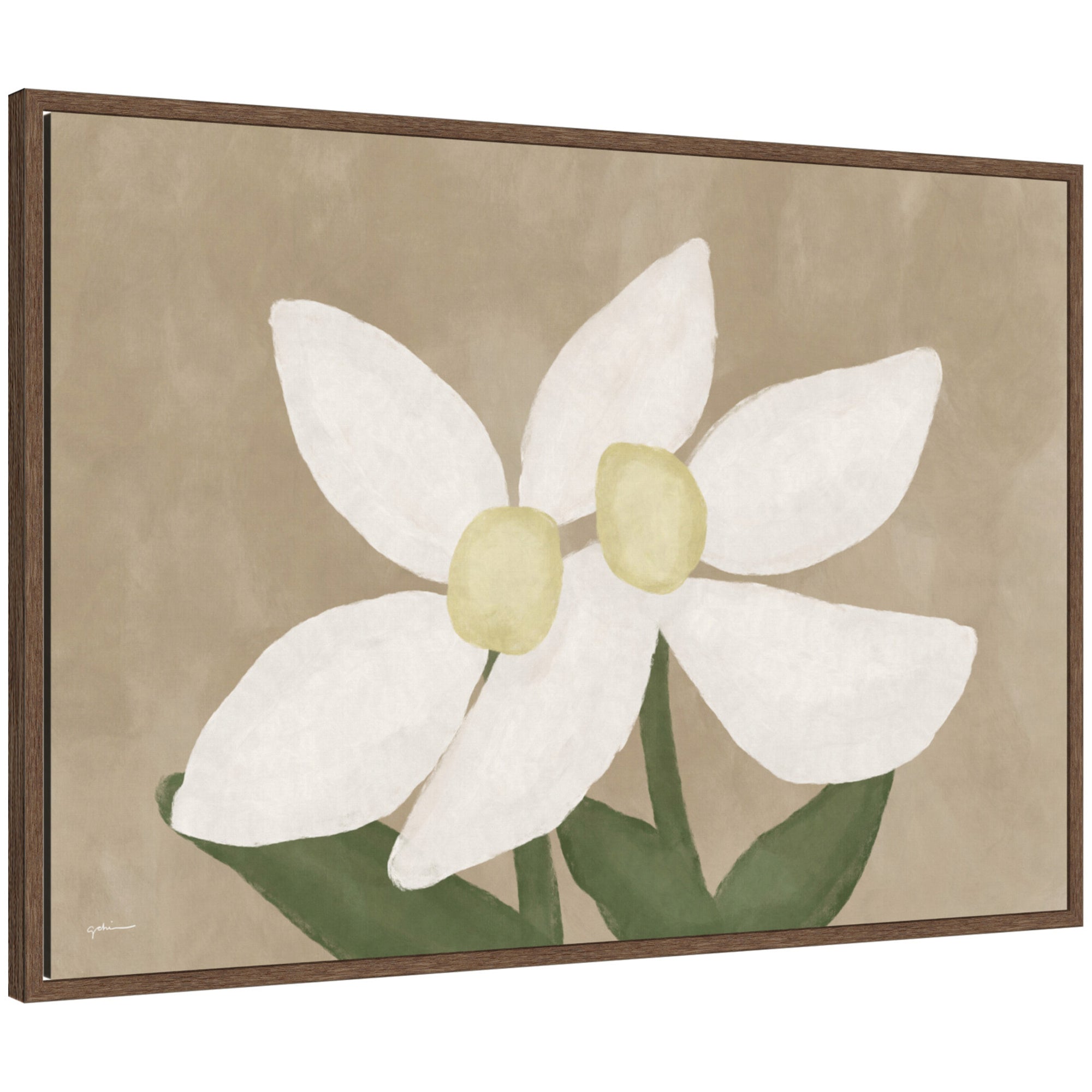 Framed Canvas 33x23 Sylvie Walnut 1