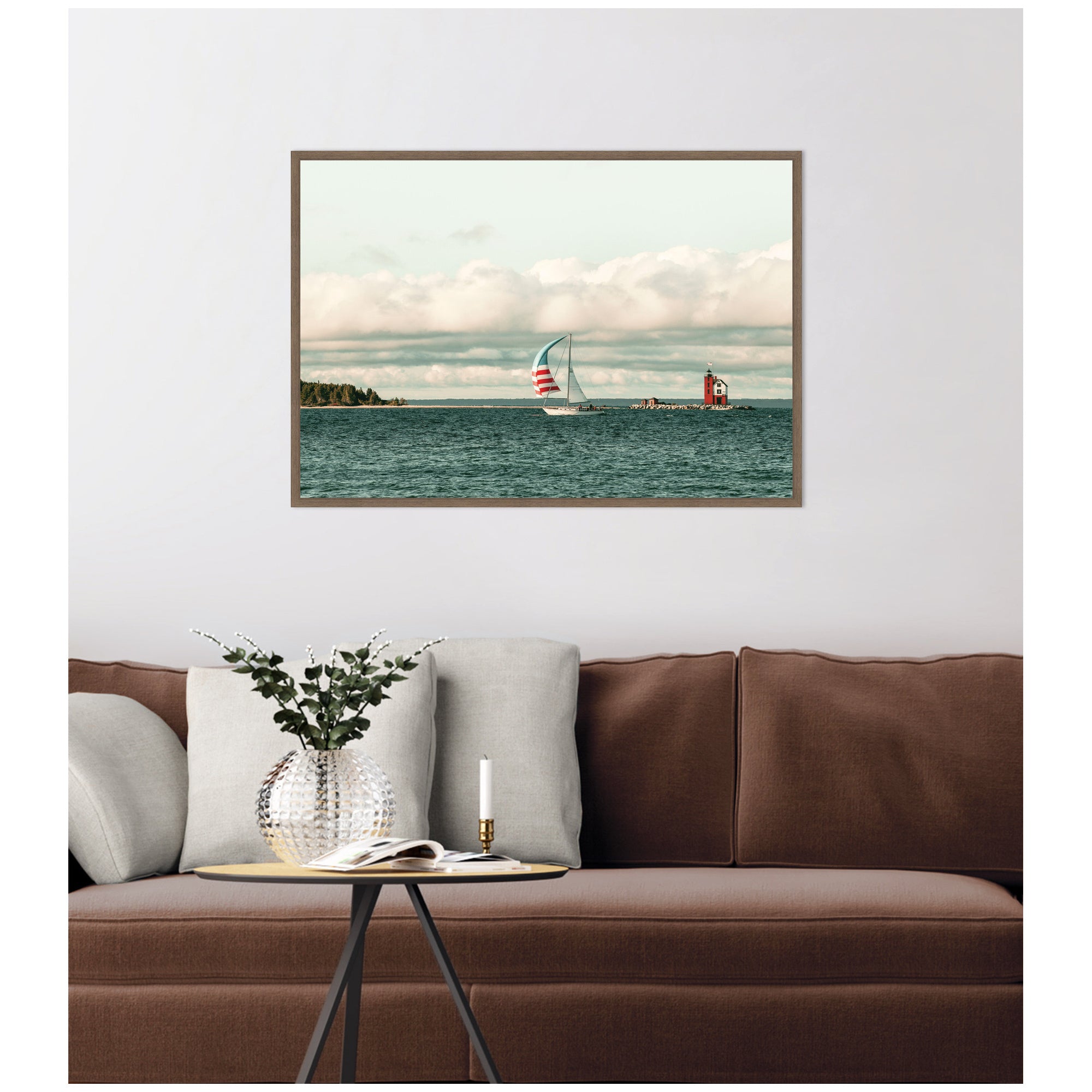 Framed Canvas 33 x 23 Sylvie Walnut 6