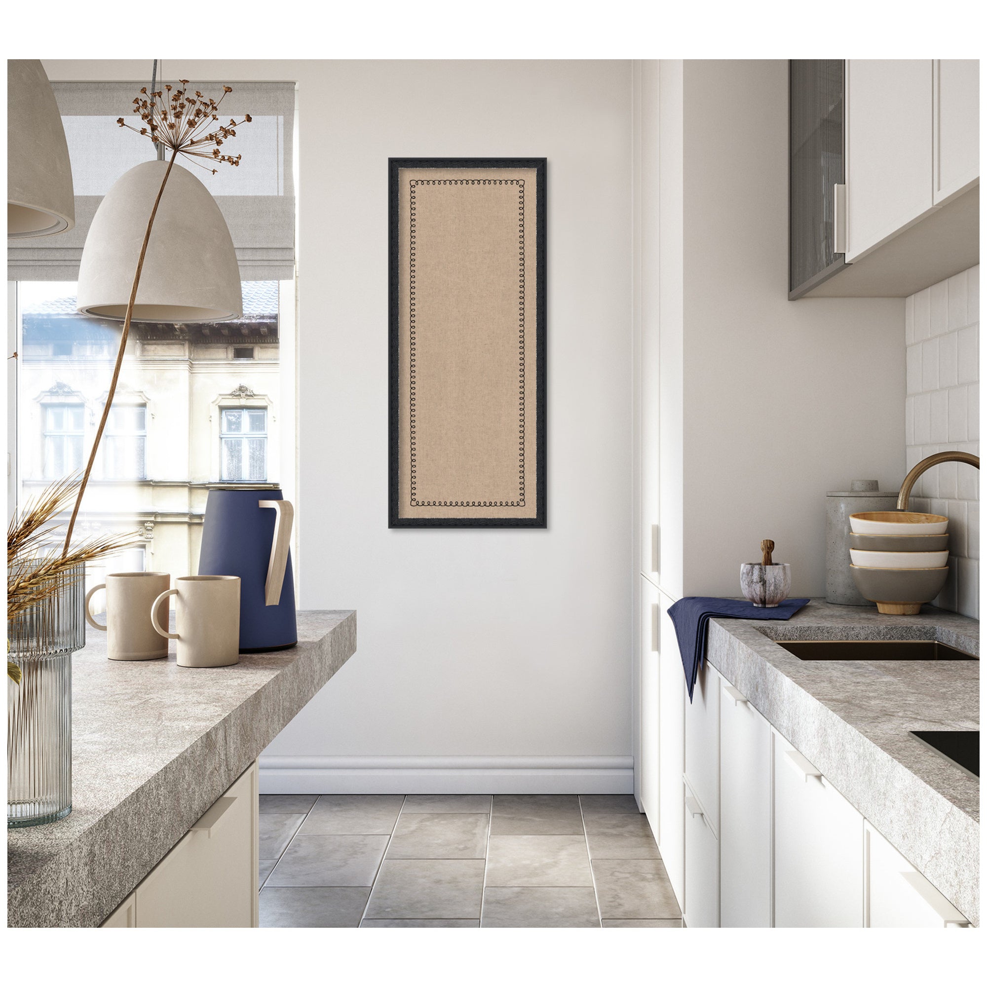 Pinboard Bethany Black 18x42 6